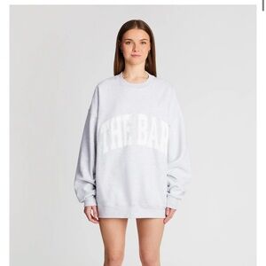 The Bar Light Gray Crew Neck Sweater